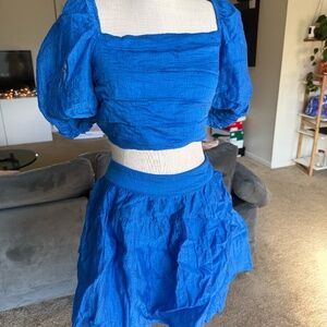 buddy love puff sleeve skirt set